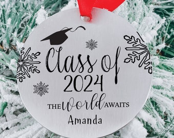 Class Of 2024 Christmas Ornament Personalized Congrats 2024 Ornament Gift Graduate College Graduation High School Graduate 2024 Graduation