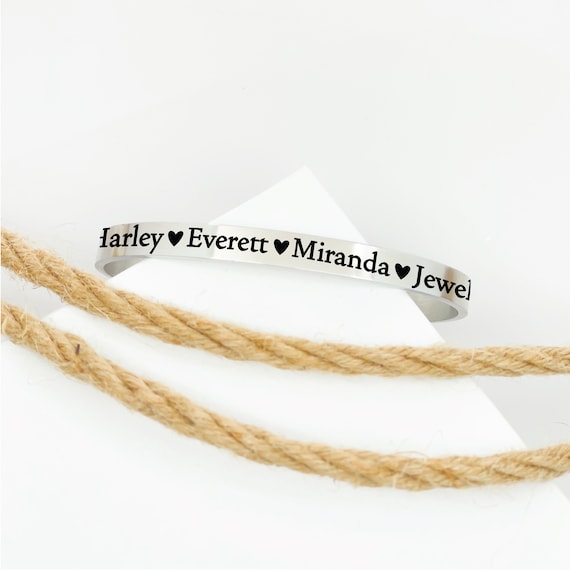 Personalized Grandma Bracelet Grandkid's Names Yaya For Nana Gigi Grams Grammy Birthday Christmas From Grandchildren Gma Gift