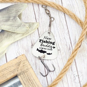 Pregnancy Announcement to Husband New Fishing Buddy Coming Soon Fishing Lure Pregnancy Announcement New Fishing Buddy Announcement to Dad image 3