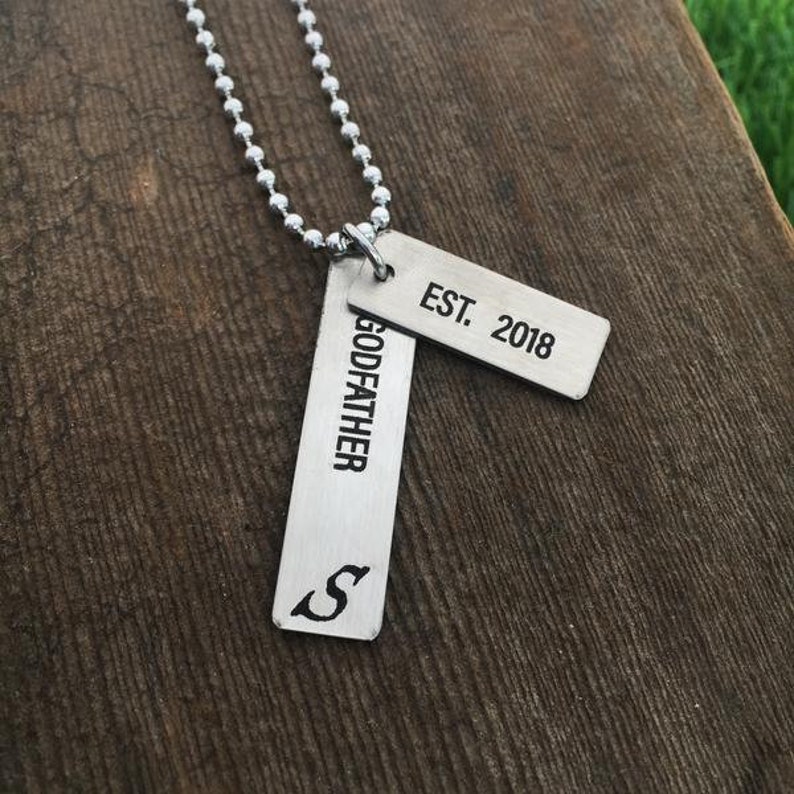 Godfather Men/'s Necklace For Godfather Gift Personalized Necklace Men/'s Jewelry Initial Necklace Men/'s Pendant Necklace Godfather Est