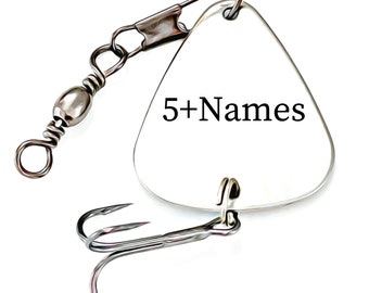 5+ Names Lure Fathers Day Gift We Hooked The Best Dad  Lure Gift for Dad Personalized Names Gift For Dad From Kids Present For Dad