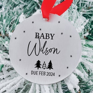 Expecting Coming Soon Ornament Personalized Pregnancy Announcement First Time Grandma Gift Pregnancy Announcement Ornament New Grandma Gift