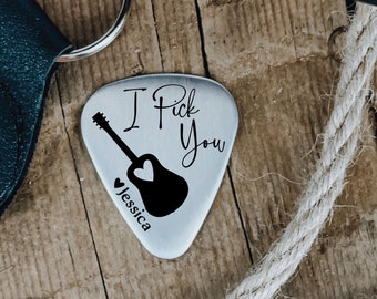Valentines Day Guitar Pick Gift for Him Guitar Pick Personalized Guitar Pick Mens Guitar Pick For Him I Pick You Guitar Pick Personalized