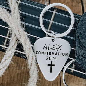 Confirmation Gift Keychain Confirmation Guitar Pick Keychain Gift For Boy Gift For Confirmation Boy Gift Pick For Him Gift Confirmation Gift