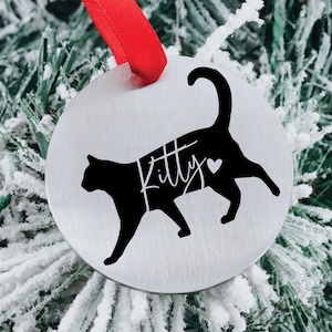 Cat Ornament 2024 | Personalized Cat Ornament | Personalized Christmas Ornament for Cat | Cat Ornament with Name | 2024 Cat Ornament