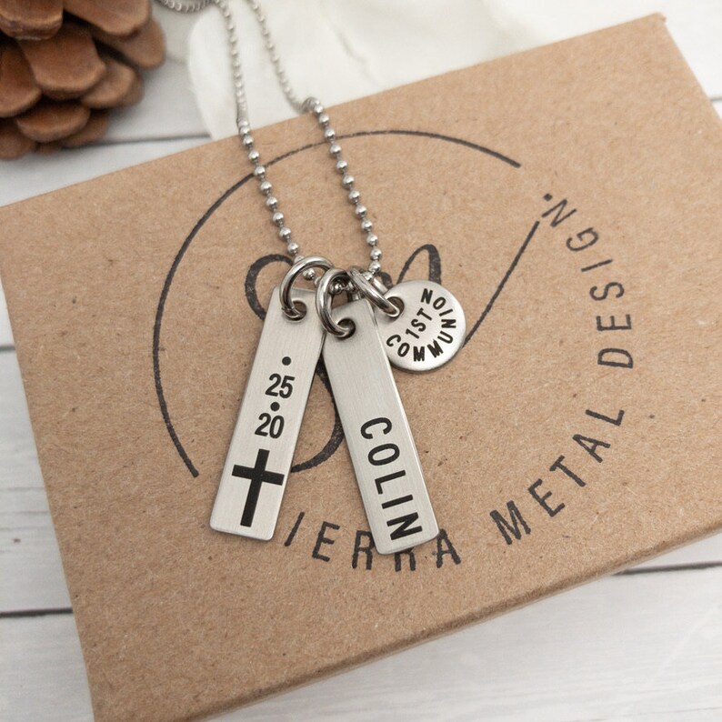 Personalized Boys First Communion Necklace For Boy First Etsy