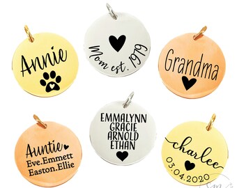 Match Personalized Small Coin Charm Stainless Steel To Match One Of Our Other Necklaces