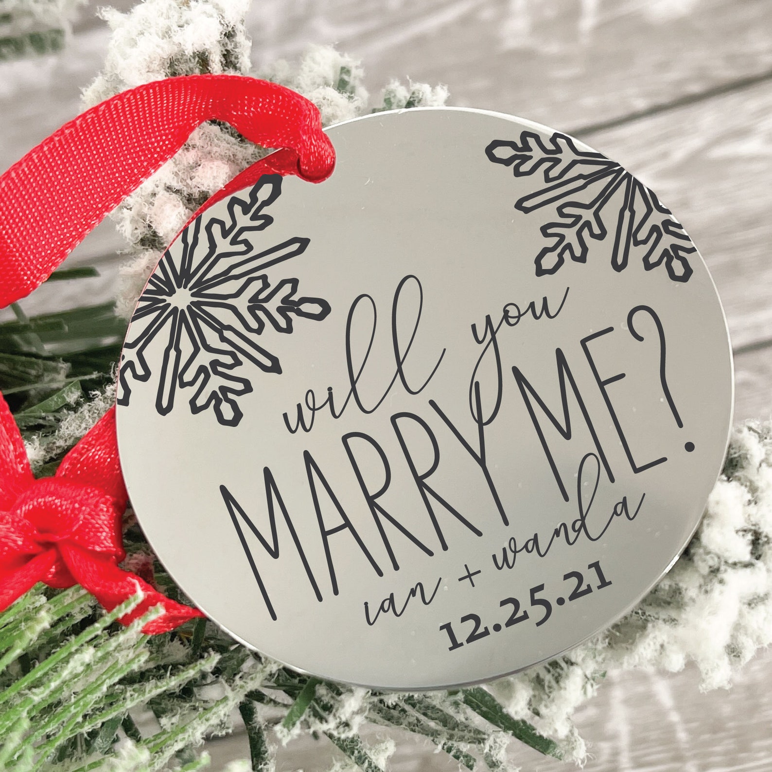 Will You Marry Me Christmas Ornament 