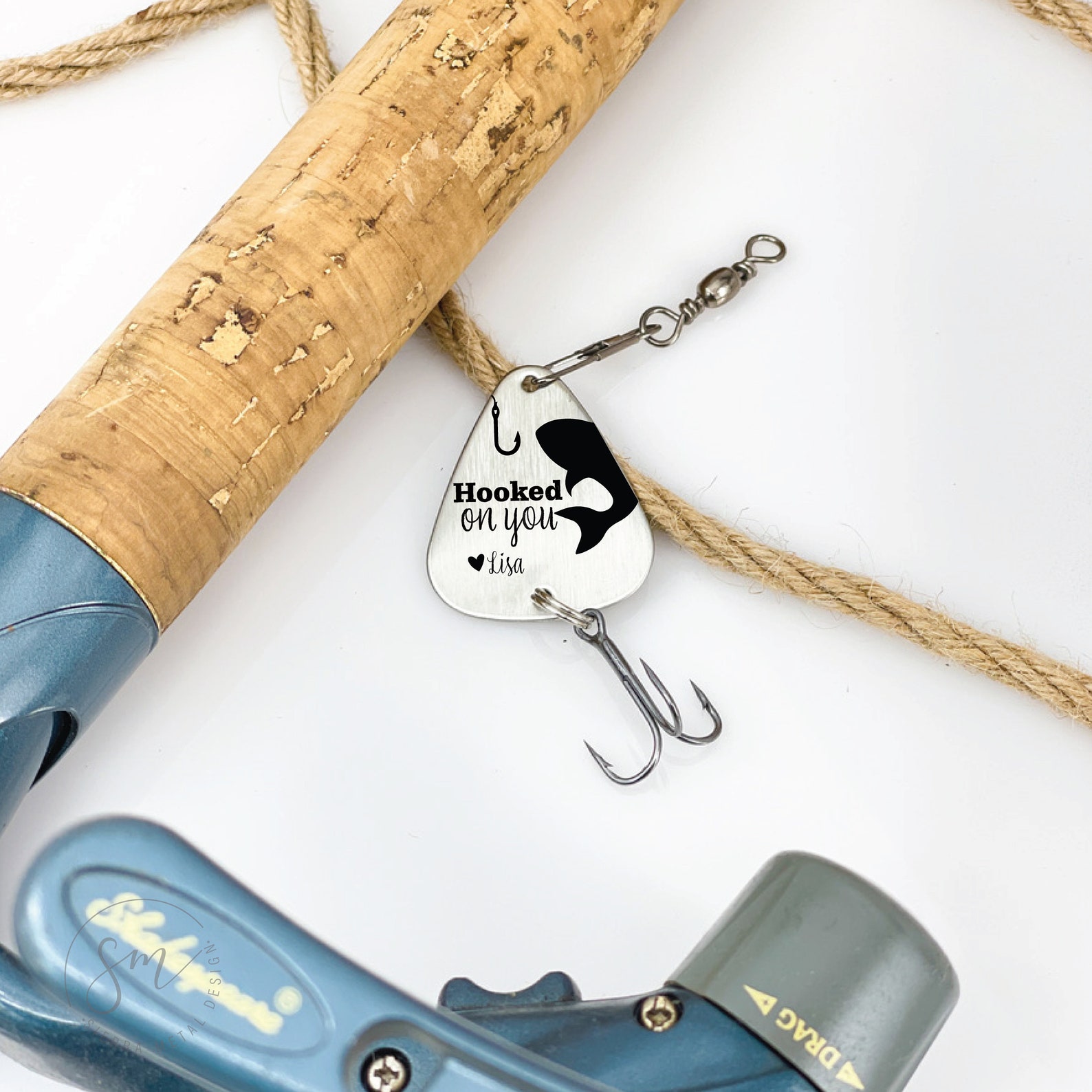 Personalized Fishing Lure Gift Hooked on You Fishing Lure Etsy