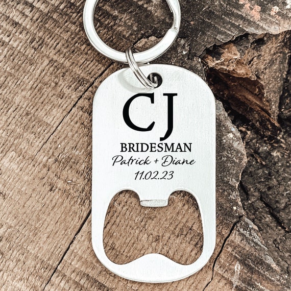 Portachiavi apribottiglie da sposo, regalo portachiavi apribottiglie  personalizzato, idea regalo per feste di matrimonio, regalo personalizzato  per sposo da uomo, matrimonio maschile -  Italia