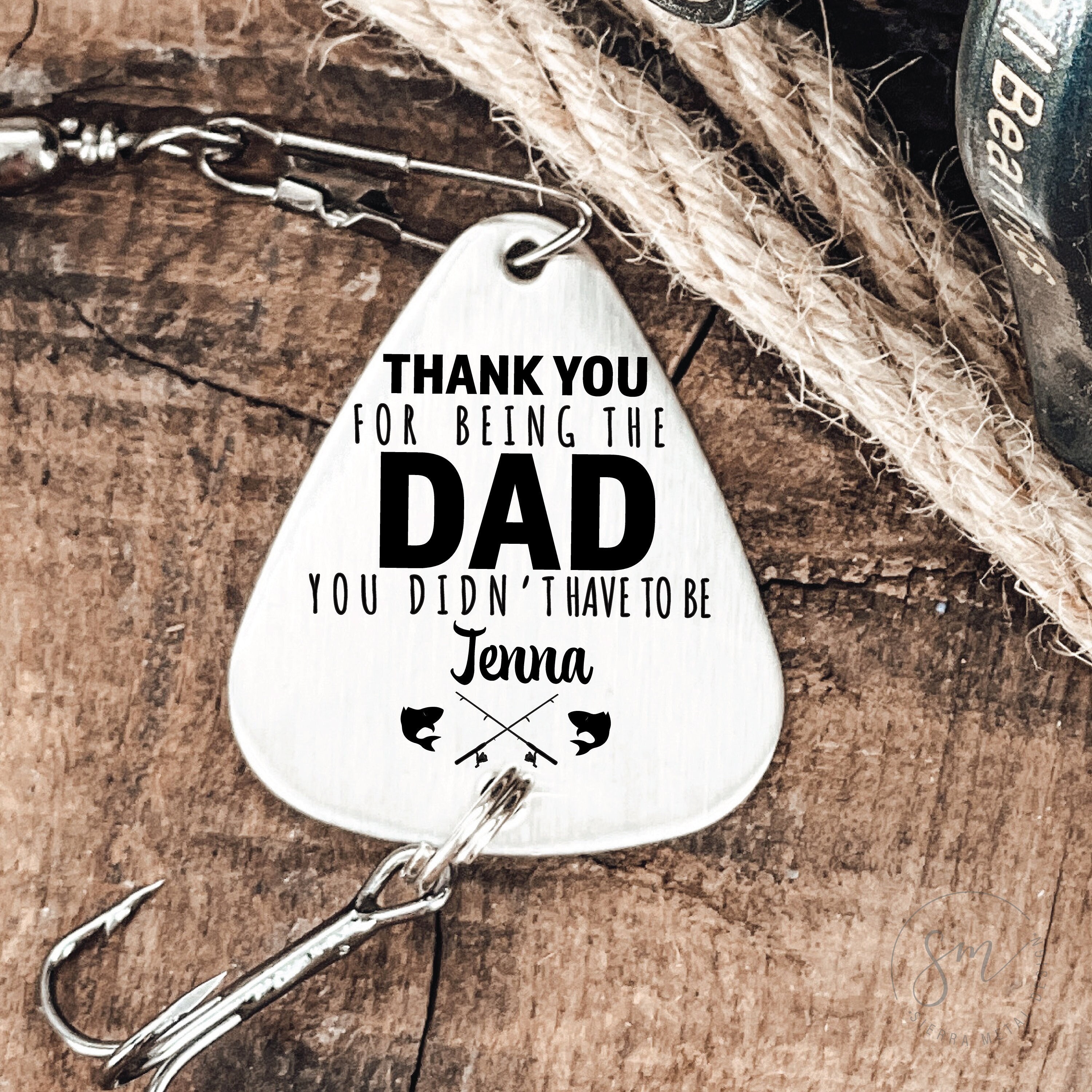 Engraved Fishing Lure Personalized Fathers Day Gift for Dad