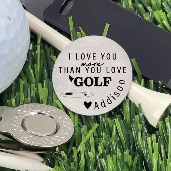 Valentines Gifts for Him Golf Gifts for Men Gift Idea for Him Mens  Valentines Gifts for Him I Love You More Than You Love Golf Ball Marker 