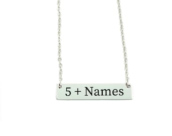 5+ Names Necklace Personalized Kids Name Necklace Kids Names Necklace Mom Personalized Mom Necklace with Kids Names Mothers Day Jewelry