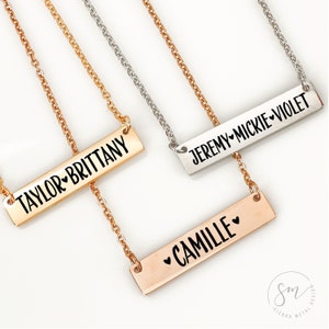 Camille Jane Necklace Personalized Kids Name Necklace Kids Names Necklace Mom Personalized Mom Necklace Kids Names Mothers Day Jewelry Bar