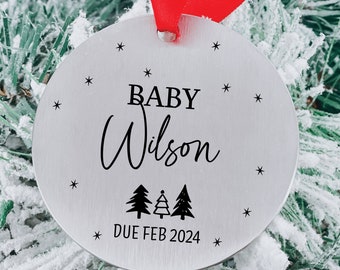 Coming Soon Grandma And Grandpa Ornament Personalized Grandparents Christmas Pregnancy Announcement Ornament Holiday Pregnancy Gift Ornament