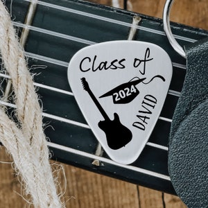 Class Of 2024 Guitar Pick High School Graduation Gift Boy Guitar Pick Graduation Gift Boy Graduation Guitar Pick 2024 Graduation Gift