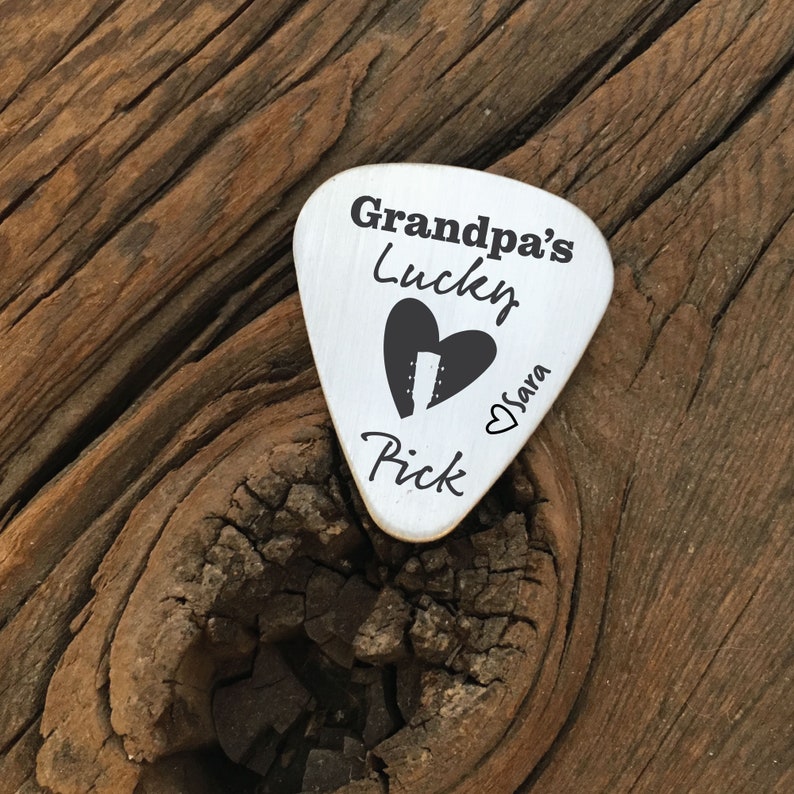 Grandpa Gift for Father's Day Personalized Guitar Pick For