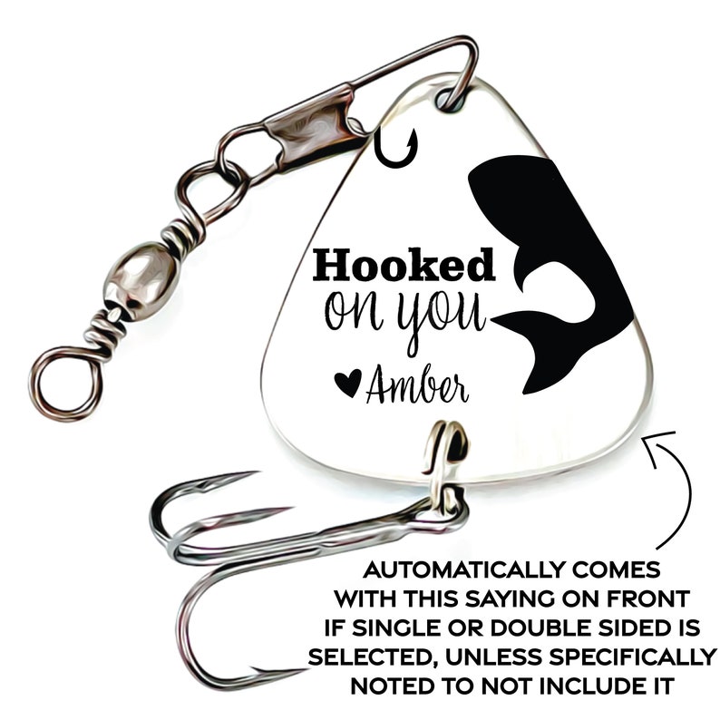 Personalized Fishing Lure Gift Hooked on You Fishing Lure Etsy