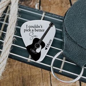Gift for Son on Valentines Day from Mom Personalized Guitar Pick for Son Gift from Mom For Him Mens Gift Personalized Gift to Son from Mom