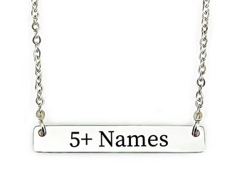 5+ Names Necklace Personalized Kids Name Necklace Kids Names Necklace Mom Personalized Mom Necklace with Kids Names Mothers Day Jewelry