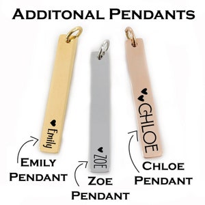 Match Personalized Bar Charm Stainless Steel To Match One Of Our Necklaces NOT A NECKLACE image 2