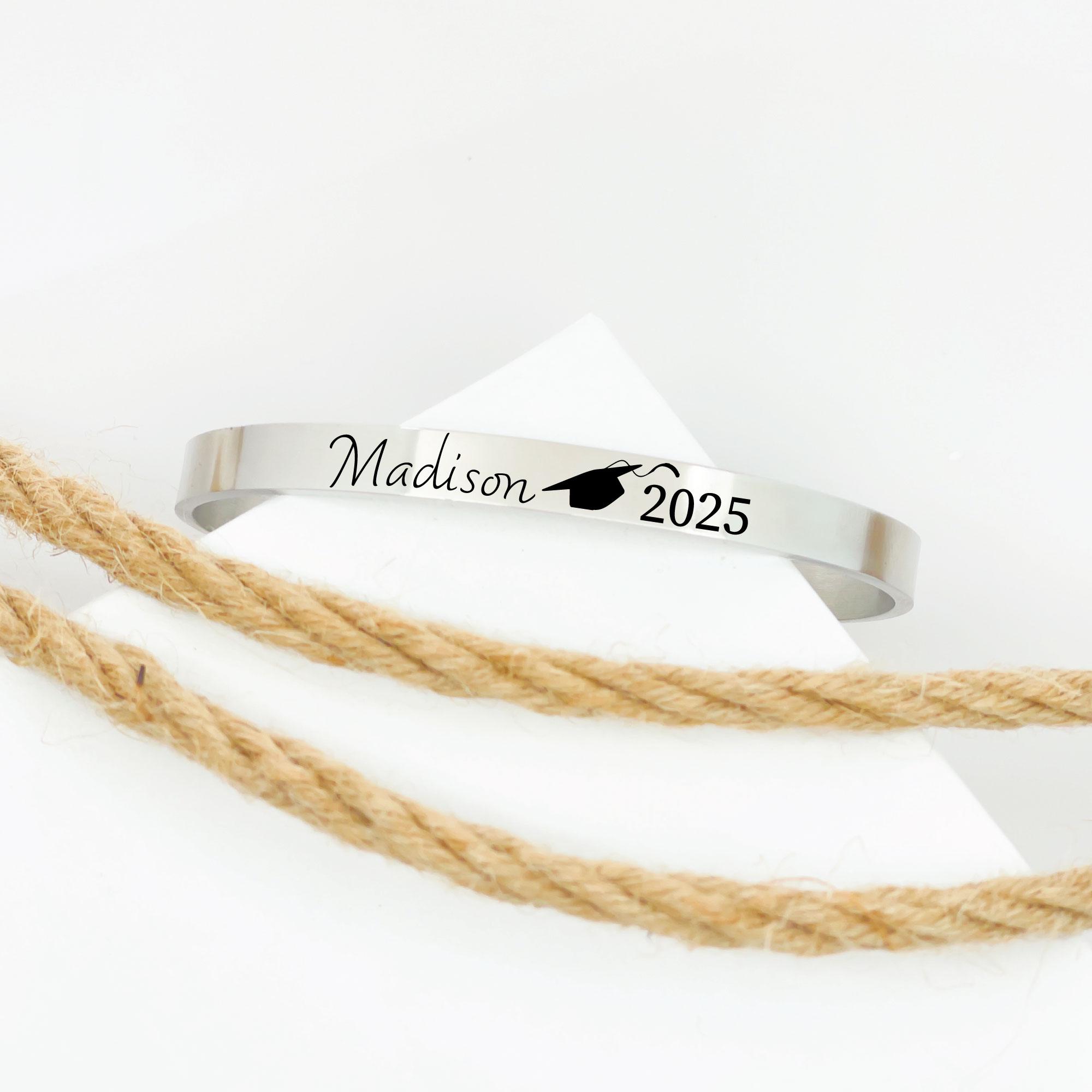 Personalized Graduation Gift Graduation Bracelet Gift for Graduation  Personalized Name Jewelry Gift Class of 2025 Gift Girl Graduation Gift -  Etsy, image size:2000x2000
