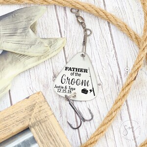 Father of the Groom Fishing Lure Father Gift Wedding Gift Personalized Dad Gift Personalized Lure Parent Gift Outdoors Father in Law image 3