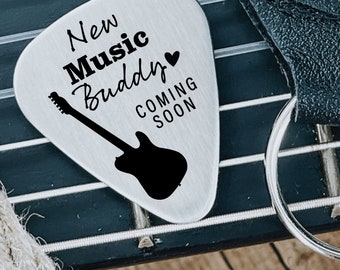 Pregnancy Announcement to Husband Pregnancy Boyfriend Gift New Music Buddy Coming Soon Guitar Pick Pregnancy Announcement Gift For Family