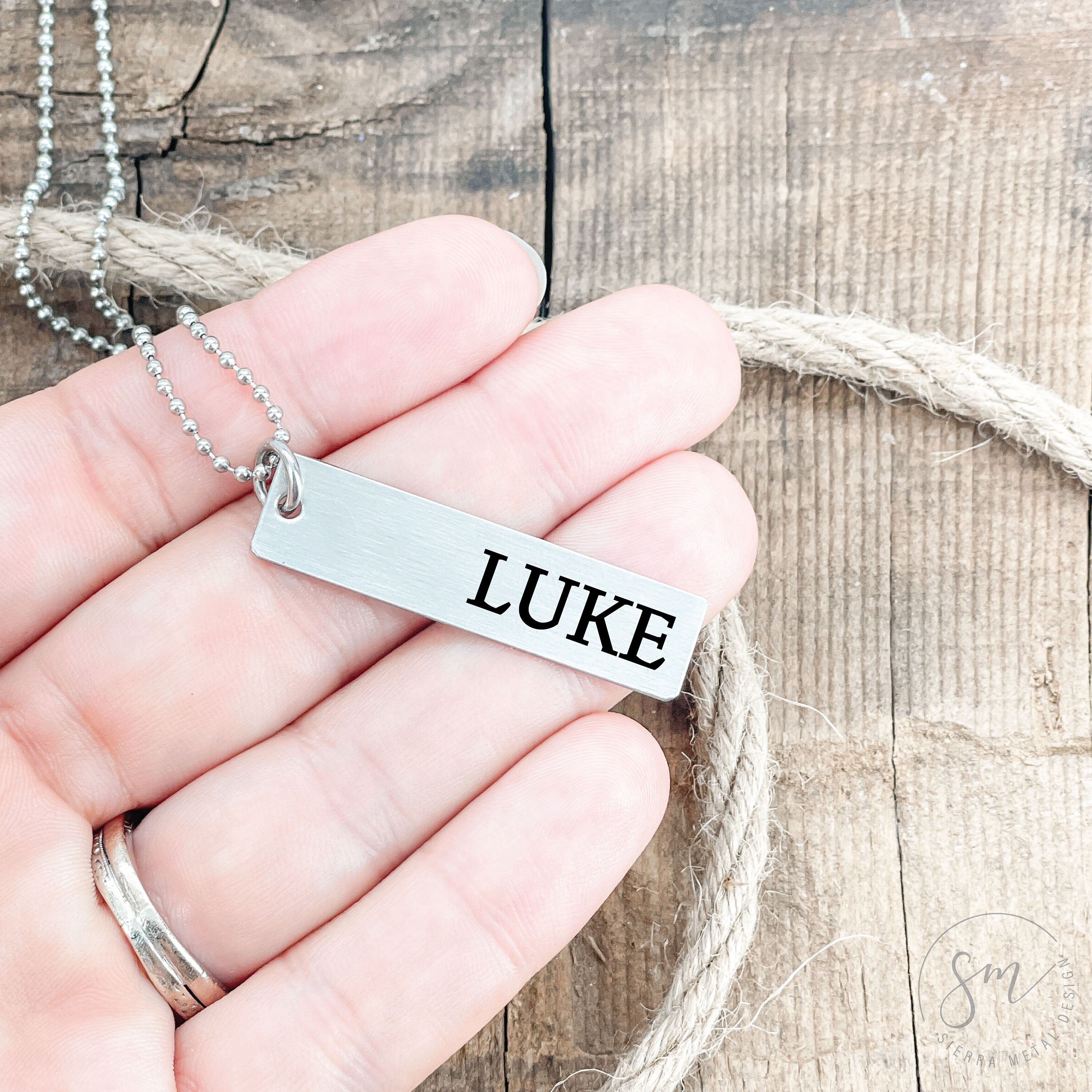 Luke name necklace sale