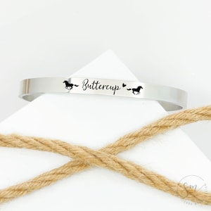 Personalized Horse Bracelet Gift Horse Name Bracelet Horse Jewelry Gift For Her Birthday Gift Bracelet For Her Horse Girl Gift Personalized