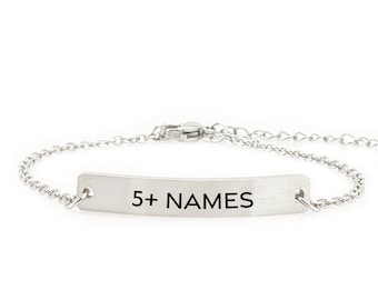 5+ Names Bracelet Personalized Gift Idea For Her Jewelry Gift For Her Siblings Gift Bracelet For Girlfriend Sisters Sister Family Gift For