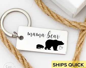 Mama Bear Keychain Mama Keychain Gift for Mama Bear Gift Idea Keychain For Her For Mom Birthday Gift Mom Bear Cubs Christmas Gift Mom Gift