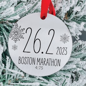 Marathon Ornament Personalized 26.2 Ornament Christmas 2023 Gift Marathon Christmas Ornament Gift Running Christmas Decoration for Marathon