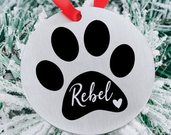 Pawprint Ornament | Pawprint Ornament 2023 | 2024 Personalized Pawprint Christmas Ornament | Personalized Pawprint Ornament for Christmas