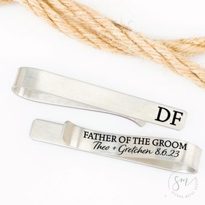 Personalized Father Of The Groom Gift Father of the Groom Tie Clip Father Of The Groom Wedding Tie Clip Gift For Father In Law Parent Gift image 3