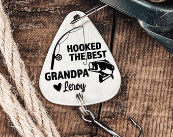 Father's Day Gift for Grandpa Fishing Lure Grandpa's Lure Fishing Lure Gift Papa Opa Gramps Pops Personalized Kids Names for Grandpa