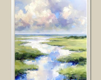 Charleston Marsh Art Print: South Carolina Coastal Landscape Painting