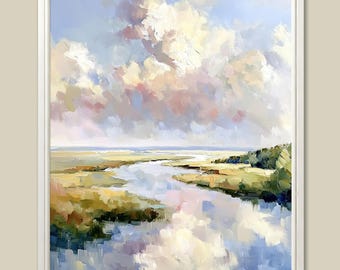 Salt Marsh Art Print: Charleston Lowcountry Coastal Landscape