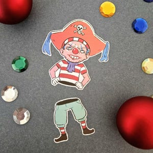 Adesivo inspirado em One Piece - Buggy, o palhaço