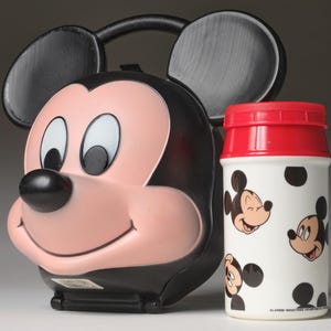 Vintage Mickey Mouse Lunch kit Lunch Box with Thermos
