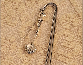 Silver Finish Bookmark, Miniature Victorian Spoon Charm Style #2