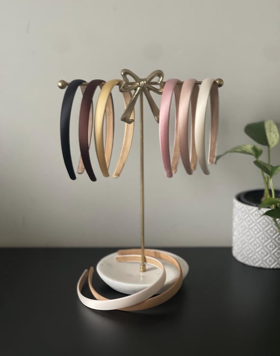 Satin Headband, Thin Headband, Neutral Tone Hair Band
