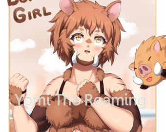 Star Wrestler Debut Print Set - Boar Girl 11 x 17