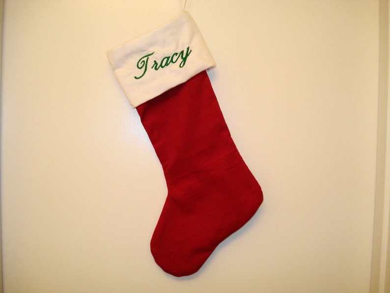 Personalized Christmas Stocking Red Corduroy | Etsy
