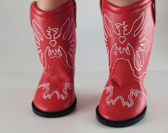 Fringed Sienna Cowboy Boot Shoes for 18 inch American Girl Doll Clothes