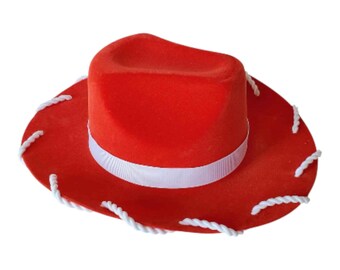 Sombrero de vaquero rojo de Toy Story para muñeca de 45 cm (18 pulgadas), compatible con American Girl.