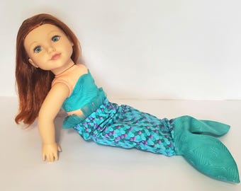 18 Inch Doll ARIEL MERMAID Tail Outfit Little Mermaid Costume fits American Girl