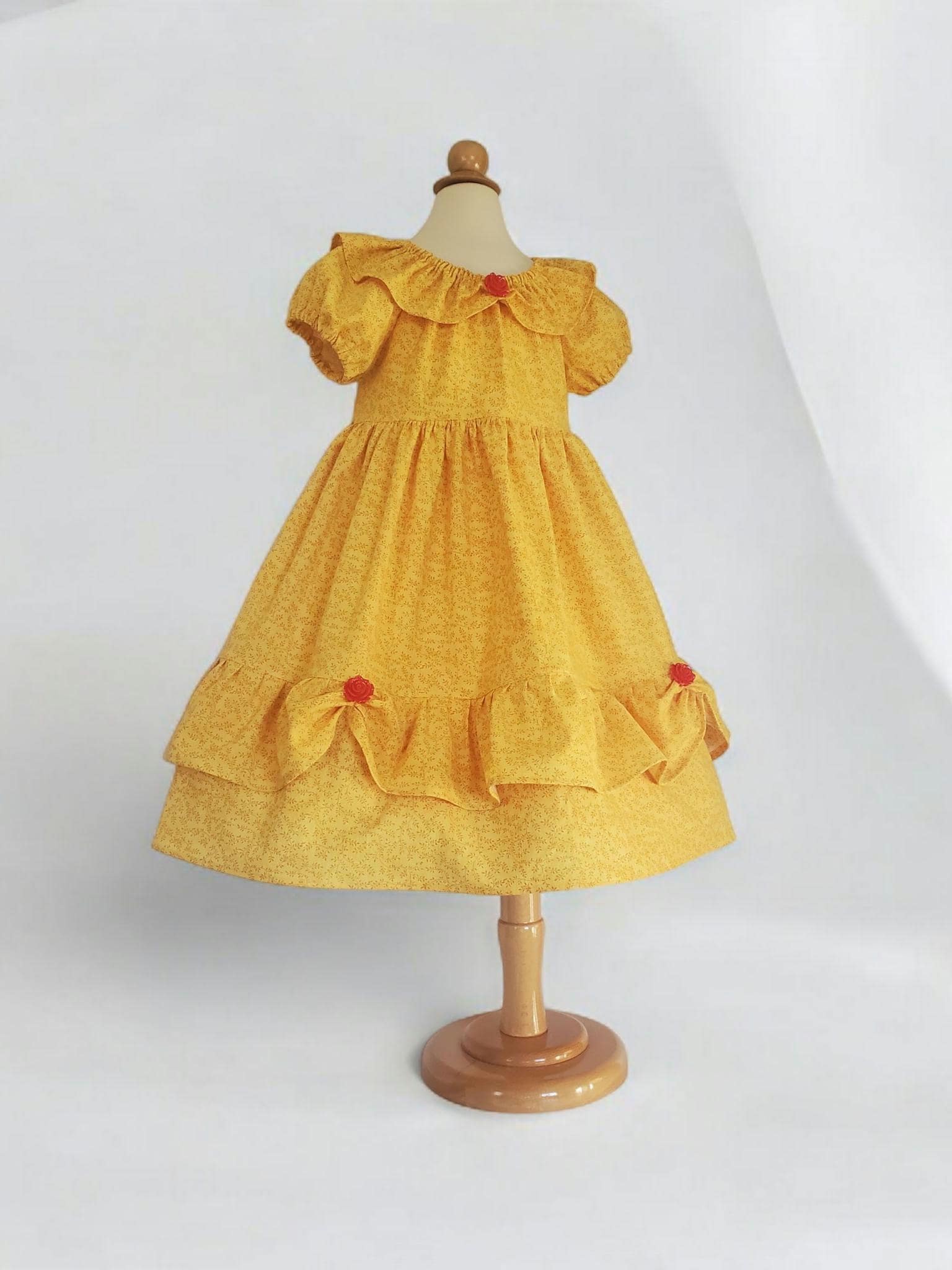 open lace back dress Posh Peanut Girl's Disney Belle Tulle Dress in Yellow, 10Y-12Y, Viscose from Bamboo