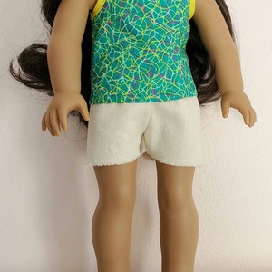 18 INCH DOLL Clothes Cami and Cutoffs Outfit Tank Top and Shorts Set Fits American Girl