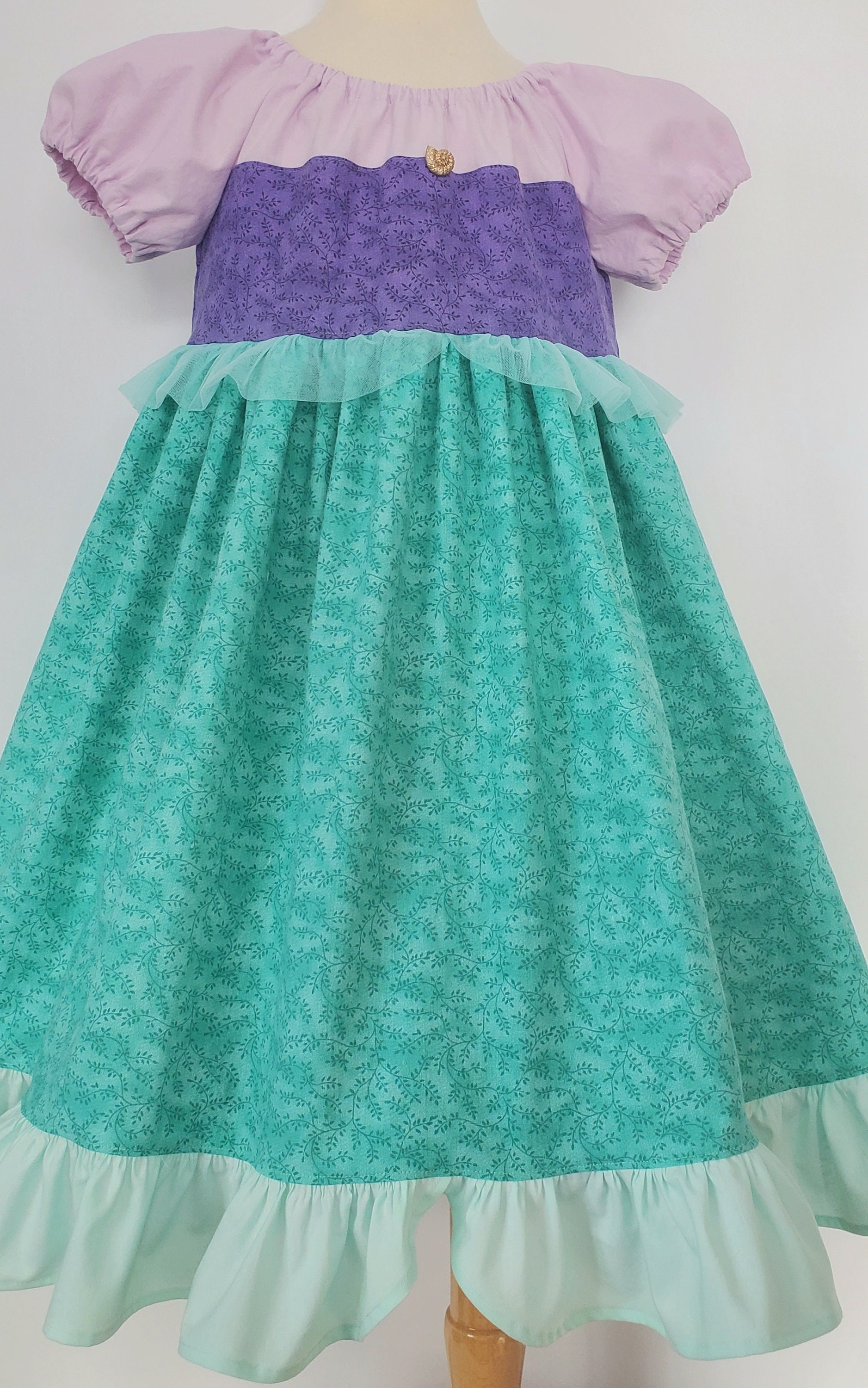 ワンピース threetimes Ariel dress 4BNY242 Disney The Little Mermaid Ariel One Piece 24 Months Dress